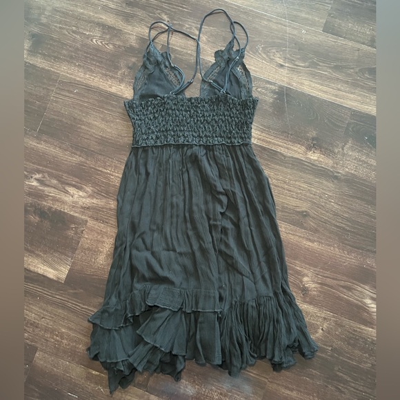 Free People Black Adella Slip Lace Dress Size Small - Picture 3 of 7